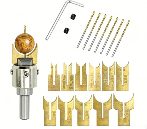 SOCOJE 24-teiliges Holzperlen-Bohrer-Set, 6–25 mm, Kugelklinge, Fräser-Set, Bohrer, Holz, elektrische Perlen, Werkzeuge, Hersteller, Bit, Hartmetall, Holzbearbeitung