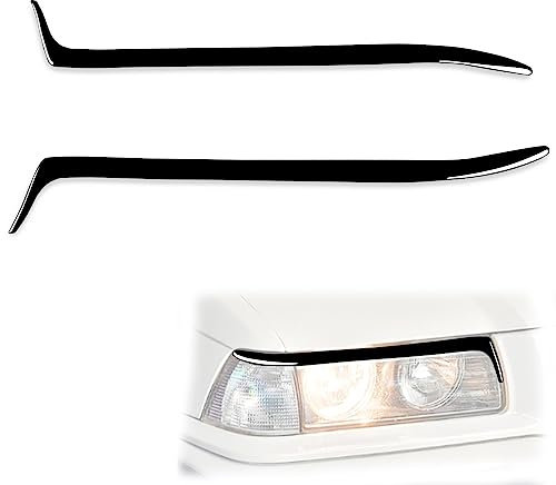 TGVSELPJ Scheinwerferblende Für BMW Für E36 1992 1993 1994 1995 1996 1997 1998 2 Stück Schwarz Glänzend Scheinwerfer Augenbrauen Augenlider