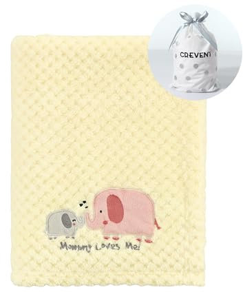 CREVENT 75 x 100 cm süße, gemütliche, Flauschige, warme Babydecke für Mädchen, Säuglinge, Kleinkinder, Bettwäsche, Kinderbett, Kinderbett, Kinderwagen, Babyparty, Geburtstag, Neugeborene, Geschenk
