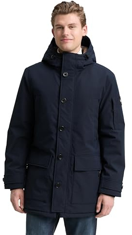 TOM TAILOR Herren 1046973 Parka aus wasserabweisendem Material