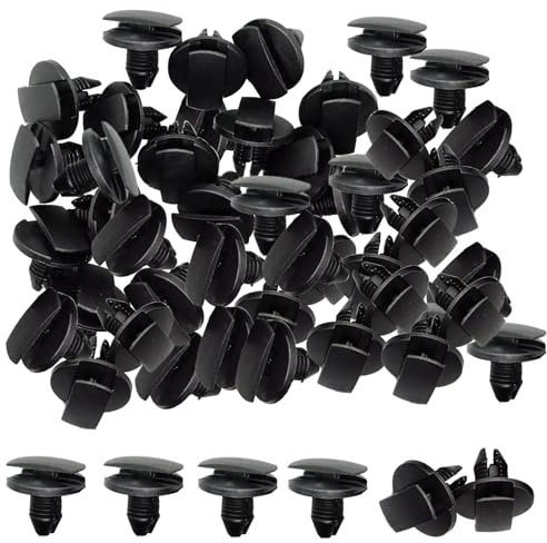 GIONAR 50Pcs Clips Voiture pour Citroën Peugeot Renault Fiat Alfa Opel VW Audi, OE 8565.53 1609267280 1622749580 9648975680 7703072416 51834606 WHT004750, Rivet Plastique, Clips Carrosserie
