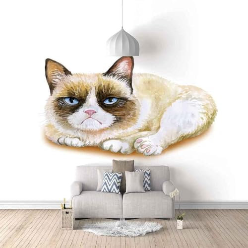 XLMING Animal Peint Simple Papier Peint 3D Intissé Bureau Salle à Manger Canapé Chambre Salon TV Mural Décoratif-400cm×280cm