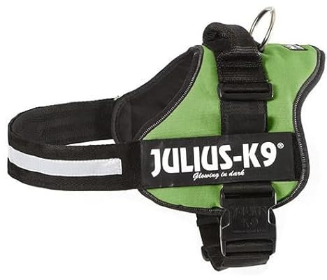 162KW-1 Julius K9® Powergeschirr mit Logofeld Größe 1 Brustumfang: 65 - 80 cm Farbe: kiwi/grün - K-9 Hundegeschirr Geschirr Einsatzgeschirr