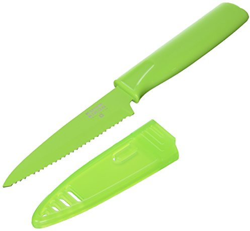 Kuhn Rikon Colori 1 gezackt grün Rüstmesser, Edelstahl, 19.5 x 3 x 1.2 cm