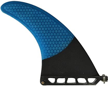 UPSURF Longboard-Flossen, Fiberglas + Wabe + Carbon, professionelle Surfbrett-Flossen (blau, 20,3 cm)