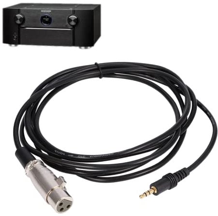 Zerone 10FT 3 Broches XLR Connecteur Femelle à 1/8 3.5mm Jack Stéréo Microphone Audio Cordon Câble Stéréo Mini Jack AUX Câble Audio Cordon - 10 Pieds