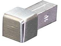 Fuchs ECO-LINE Rail de carrelage angle Embout 12,5 mm profil carré V2A inox brossé
