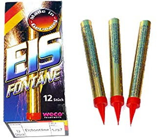 Tischfeuerwerk Eisfontäne, Brenndauer ca. 60 Sekunden, 12 St