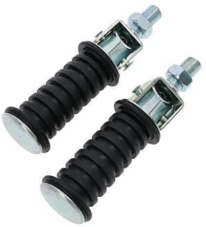 UK-Motors Aluminium Fußrasten für Yamaha XT 500 1976-1989, Silber, Touren-Motorrad, Vorder und Hinter