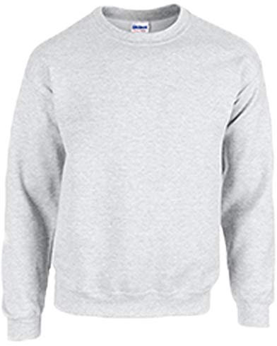 Gildan Herren Sweatshirt Heavy Blend Crewneck, Dickes Material Gr. L, Ash Grey