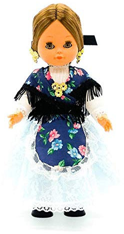 Folk Artesanía Regionale Puppe Kollektion 35 cm Typisches Kleid Paukelpuppe, Paukelpuppe, Kastellon Spanien, Neu und Original.