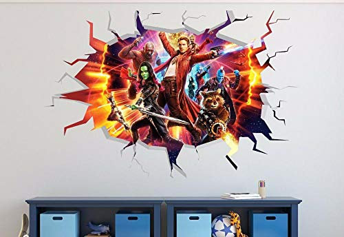 HUJL Wandtattoo Guardians of the Galaxy sind 3D-Wandtattoo Kinderaufkleber Art-Deco-Vinyl