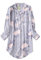 CHUNG Chemise de Nuit à Manches Longues Boutonnée pour Femme - Pyjama à Carreaux en Flanelle et Coton, Pivoine Grise, XXL