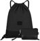 LIVACASA Turnbeutel Mit Reißverschluß Innentasche Sportbeutel Hipster Gym Bag Gefüttert Rucksack Mit Verstellbar Tunnelzug Gymsack für Damen und Herren