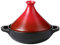 SS&LL Ceramic Tagine Cookware,Moroccan Tajine With Enameled Cast Iron Base,Tagine Pot With Handle,Nonstick Saucepan-Red 33x21.5cm(13x8inch)