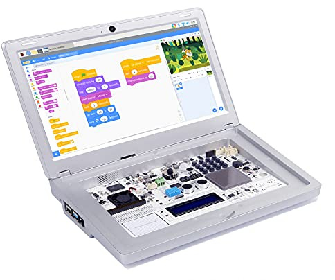 ELECROW CrowPi 2 Laptop for Raspberry Pi 4, Programming Learning Kit | With Raspberry Pi 4B 4GB Board and 11.6 Inch IPS Screen, STEM Coding Educational Electronic Kit for Beginner