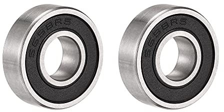 sourcing map 2 Stück S698-2RS Edelstahl Kugellager 8x19x6mm Doppelt Abgedichtete Lager