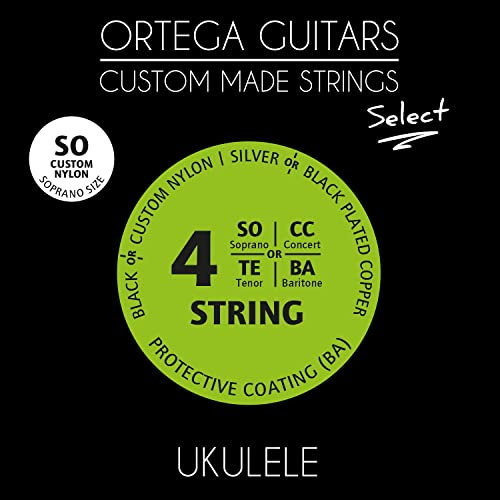 Ortega Guitars Custom Made Strings - Select - Sopran Ukulele - Clear Nylon (UKS-SO)