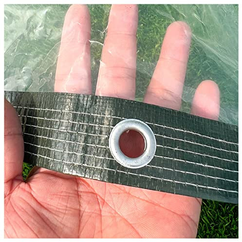 NA LIJINBO Bache De Protection,Bâche De Jardin, Pare-Brise en PE, Auvent Transparent Isolant Anti-Pluie Hydratant avec Œillet Antirouille Et Corde en Nylon pour Serres, Porche, Pergola