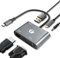 VCOM Hub USB C, 5 en 1 tipo C a 4K HDMI 1080P VGA adaptador con USB 3.0, audio, puerto de carga PD de 60 W, compatible con OTG compatible con MacBook Air, iPad Pro, iMac, Surface Pro, Samsung Galaxy