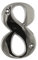 UAP House Numbers - 3 Inch Door Numbers Signature Screw Fix Bevelled Edge For Front Door, Address Number Screw On For Doors And Gates, Letter Times Roman Font (Number 8, Polished Chrome)