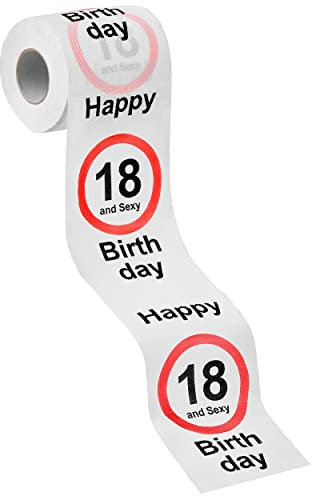 Balinco Toilettenpapier Geschenk, Klopapier Happy Birthday Deko, Lustige Geschenkideen zum Geburtstag, Geburtstagsgeschenk für Frauen / Männer, 250 Blatt (18)