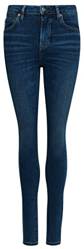 Superdry Damen Skinny Jeans aus Bio-Baumwolle mit hohem Bund Fulton Vintage Blau 32/30
