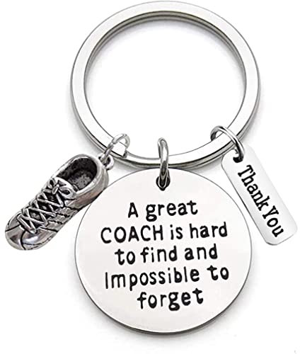 Edelstahl Schlüsselanhänger mit Gravur A Great Coach is Hard to Find and Impossible to Forget Schlüsselring Lehrer Coach Keychain Geschenk für Lehrertag