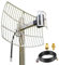 GAINFI Antenne WiFi Outdoor 2.4GHz Parabolique + Câble 10m - Extendeur de Portée WiFi - Compatible Routeur/Caméra/Point d'accès - Gain 15dBi