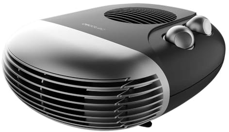 Cecotec Calefactor Eléctrico Termoventilador ReadyWarm Horizon. 2000W, 2 Niveles de Potencia, Bajo Consumo, 3 Modos de Funcionamiento, Uso Sencillo, Ligero, Estable y Negro