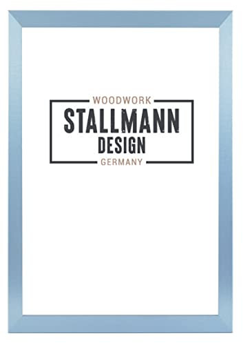 Stallmann Design SD Bilderrahmen mit Acrylglas-Antireflex, Rahmen new modern in 40x60 cm Blau, zum vertikalen oder horizontalen Aufhängen