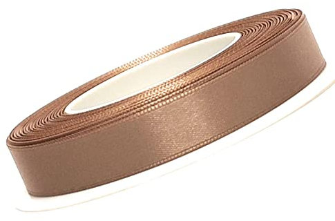 s.dekoda Satinband 25m x 10mm Sandbraun - Hellbraun Schleifenband Dekoband Satin