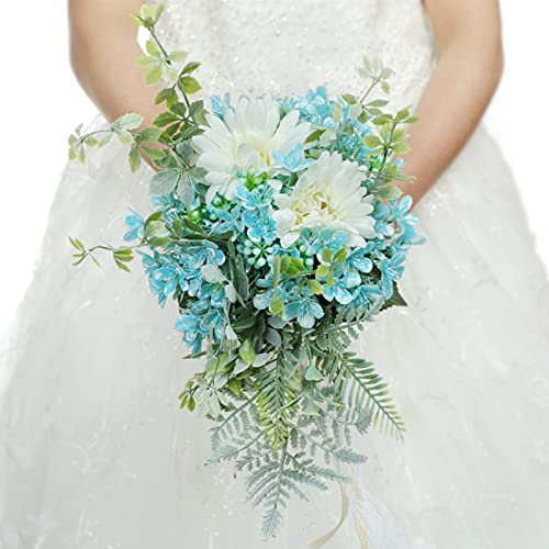 Braut- und Brautjungfern-Blumenstrauß für Hochzeit, Künstliche Kunststoff-Hortensie-Orchideen-Blumen-Hand, die Einen Blumenstrauß Hält, Gefälschter Wurf-Blumenstrauß, Romantische Hochzeit, Brautstrauß