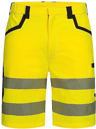 Elysee *HAGENAU* Warnschutz Stretch-Shorts GELB/SCHWARZ, EN ISO 20471/1, EN 13758-2