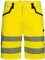 Elysee *HAGENAU* Warnschutz Stretch-Shorts GELB/SCHWARZ, EN ISO 20471/1, EN 13758-2