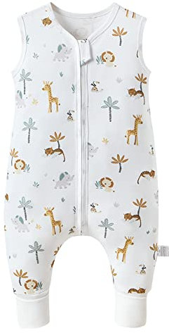 Fairy Baby Schlafsack mit füßen 2.5 tog Baumwolle Schlafsack Baby ganzjahres Schlafsack mit Beinen Kleinkind Schlafanzug für Jungen und Mädchen