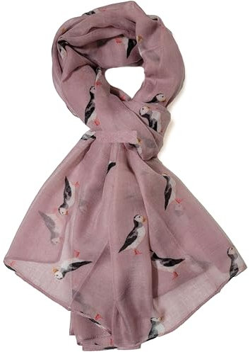 GFM® Bedruckter Schal: Papageientaucher – alle Jahreszeiten, Sprint-Sommer, Pf-33-dglb-pink, 42