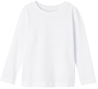 Name IT Jungen Nkmvobbo Top Noos Langarmshirt, Bright White, 146-152 EU