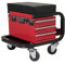 Mechanic Creeper Seat Workshop Trolley With Drawers (Padded Garage Work Stool Wheeled Tool Box)