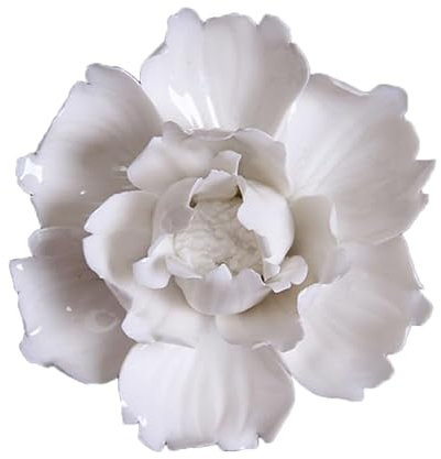 Ciieeo ornamenti per la casa arredamento da parete decorazioni parete metallo ornamento peonia artificiale decorativa da appendere alla parete in ceramica fiori scultura Regalo decorare
