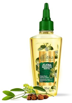 Vatika Afro Naturals Jojoba Restorative Hair Oil -100 ml | For Intense Hair Repair & Frizz Control | Nourishing Care For Smooth, Healthy Hair
