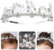 Braut Haarschmuck Hochzeit Blumenkranz Stirnband Haarband Haare Blumen Kopfschmuck Haarkranz Haarreif Kommunion Mädchen Baby Kinder Damen, Silber