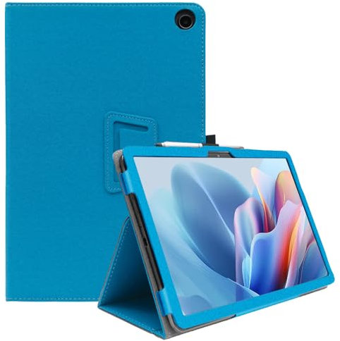 Hoibon Google Pixel Tablet 11 inch (2023) Case PU Leather Folio Folding Protective Cover Auto Sleep/Wake Magnetic Clasp Smart Case & Hand Strap for Google Pixel Tablet 11 inch (2023) (Blue)