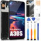 Pantalla LCD para Samsung Galaxy A30S A307F A307FN Touch Screen para SM-A307F Digitizer Assembly con Kit de Herramientas de reparación (6,4, Negro con Marco, NO Apoyar Huella Dactilar)