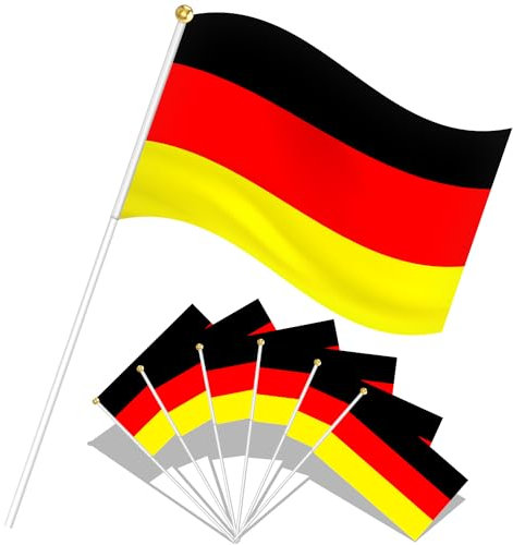 SPINNE LUCAS Drapeau Allemand,20 Pièces Petit Drapeau Allemand 21.5 x14 cm, Avec 2 Oeillets Métalliques, Pavillon Haute Qualité (20 Pièces Petit Drapeau Allemand), Drapeau Allemand, Drapeau Allemand