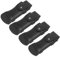 M METERXITY 4-Pack Knife Sheath for Belt, Portable PU Leather Belt Loop Folding Knife Sheaths, Belt Knife Holder for Outdoor/Bushcraft Camping/Fishing Horizontal Knife Sheath [Black]