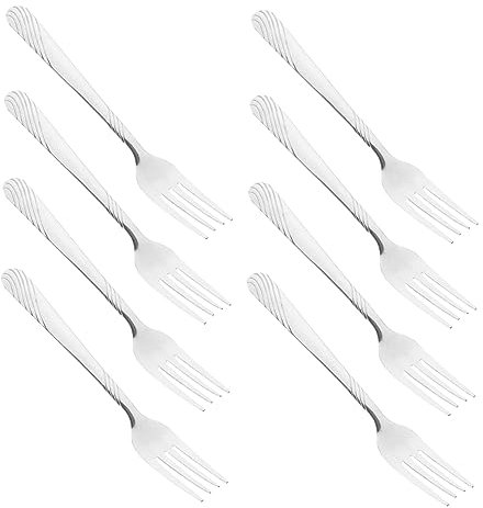 Mikinona Praktisches Stilvolles Edelstahl- -set 8-teilig Gabeln Für Den Täglichen Gebrauch Oder Besondere Anlässe Für Steak Pasta Und