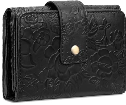 SENDEFN Geldbörse Damen,Portemonnaie Mittelgroß Leder,Geldbeutel Damen Zipper mit Münzfach & RFID-Schutz