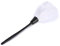 1pc Fashion Turkey Feather Duster with Black Reusable Plastic Handle Cleaning Tool white 35cm