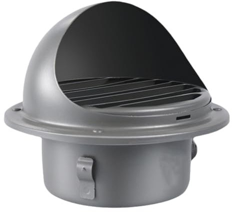 Griglia di Ventilazione A Sfera in Acciaio Inox 100mm,150mm,190mm Cappuccio A Griglia di Aerazione Rotonda Esterno Resistente alle Intemperie(Grigio,180mm)